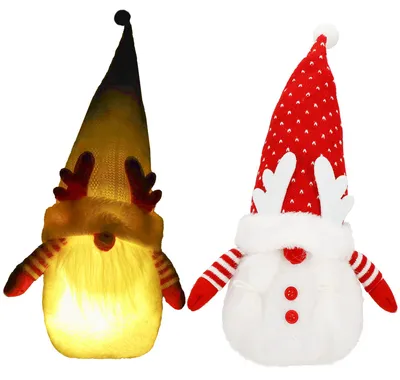 Immagine prodotto di Gnomo GNOM con berretto rosso luminoso 36 cm, decorazione natalizia