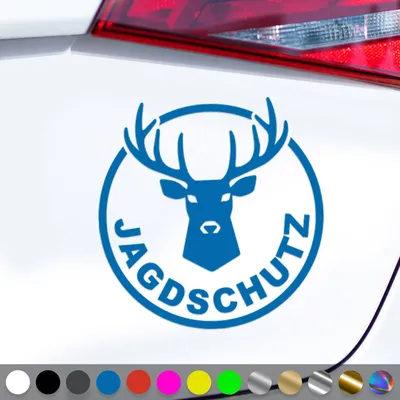 Produktbild von PantherPixel Jagdschutz Aufkleber Förster Jäger Jagdaufsicht Sticker Auto Geschenkidee Farbe Blau