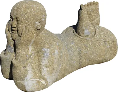 Image de Stonox Figurine de moine Shaolin Thrissur Basanit résistant au gel 70 x 60 x 100 cm