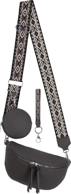 Produktbild von Umhängetasche (BBL-53167) Bauchtasche Crossbody-Bag Kunstleder Italy-Design D.GREY