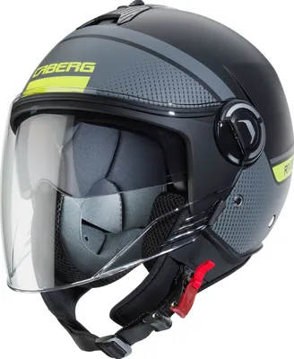 Produktbild von Caberg Jethelm Riviera V4 Elite Matt Schwarz/Anthrazit/Gelb-XS