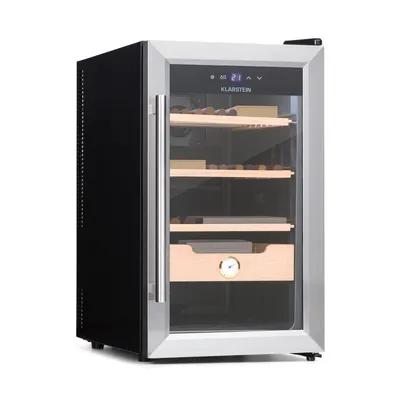 Image de Klarstein El Presidente 48 cave à cigares 48 l 3 clayettes 1 compartiment bois de cèdre