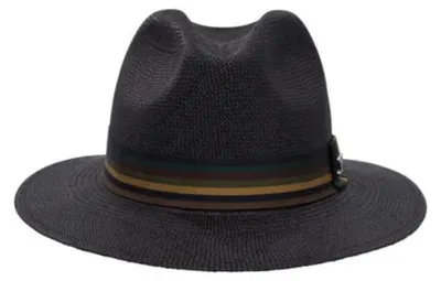 Image de Max Mara chapeau femme noir Rodesia en paille modèle panama - 57