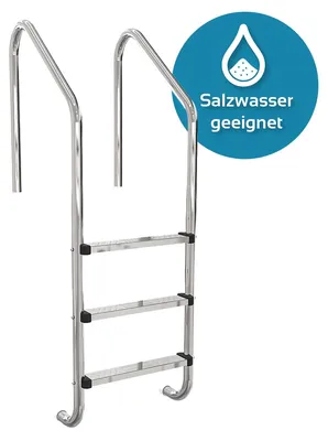 Produktbild von Einstiegsleiter Edelstahl V4A | weites Modell | 3 Edelstahlstufen