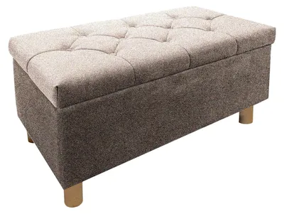 Produktbild von Sitzbank Sitzhocker Sitztruhe mit Stauraum Aufbewahrungsbox (Beige)