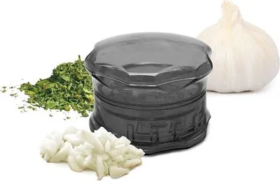 Produktbild von Famanu Knoblauchpresse Handliche Knoblauchschneider - Schwarz
