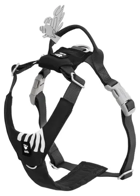 Imagen del producto de Arnés para perros Hurtta Seeker, color negro, talla 55-70 cm