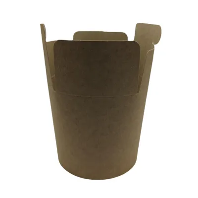 Produktbild von 50 Braune Faltboxen Asiaboxen Ø 95-100 x 102 mm 750ml Dönerboxen Pommesboxen