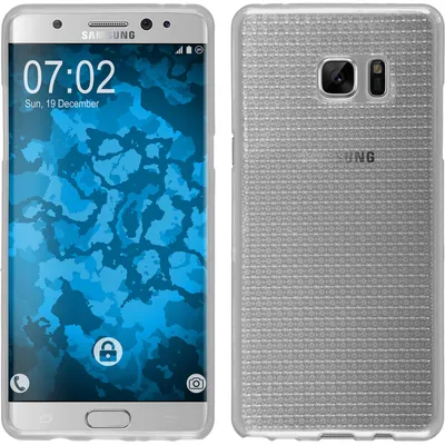 Produktbild von PhoneNatic Case kompatibel mit Samsung Galaxy Note FE - clear Silikon Hülle Iced Cover