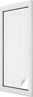 Obrázok produktu pre Vitrážová fólia na okno - 146x50 cm - vitrážový vzor - nepriehľadná dekoratívna fólia na ochranu súkromia - samolepiaca, UV ochrana - sivé fólie