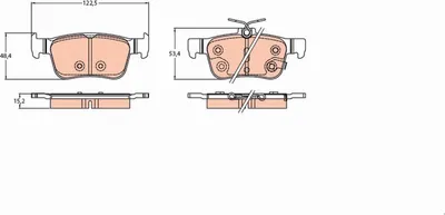 Produktbild von TRW Bremsbeläge Satz Hinten für HONDA CIVIC X Schrägheck (FC, FK) GDB2223