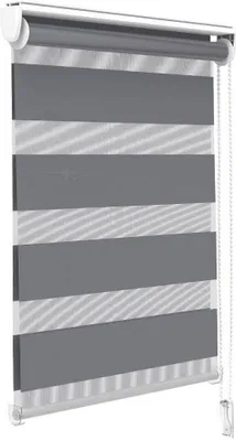 Produktbild von VOUNOT® Doppelrollo klemmfix ohne Bohren, Duo Rollo Klemmrollo für Fenster und Tür, 100x150 cm, Grau