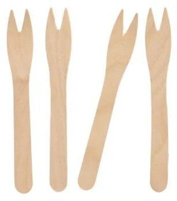 Produktbild von Papstar Snack-Gabeln, Holz "pure" 12,1 cm, 8 x 500 Stück