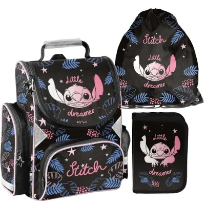 Image de Ensemble de 3 pièces pour filles et garçons STITCH – Cartable, trousse et sac