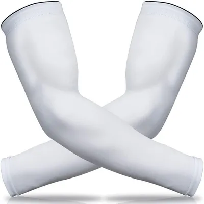 Produktbild von Kompressions Arm Sleeves Herren Damen UPF 50 UV-Schutz M Weiß