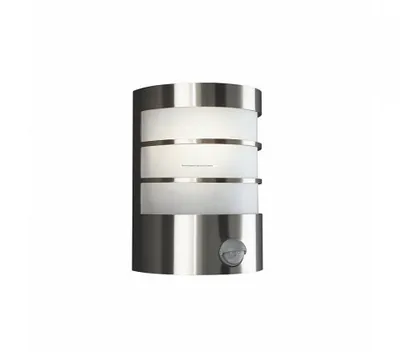 Produktbild von Philips myGarden Calgary Wandleuchte, 60W, E27, ohne Leuchtmittel, Wandbeleuchtung für den Außenbereich, Edelstahl, Glas, Metall, IP44, Terrasse, Garten, II