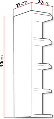 Immagine prodotto di Pensile da cucina superiore 30 cm FRYZIA - bianco