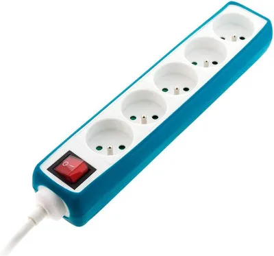 Obrázok produktu pre Zenitech zásuvková skrinka, 5 x 16 A, 2P + uzemňovací kontakt + vypínač + kryt - modrá