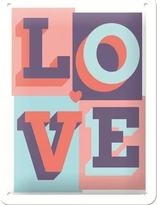 Produktbild von Nostalgic-Art - Blechschild 15x20 cm - Word Up - LOVE