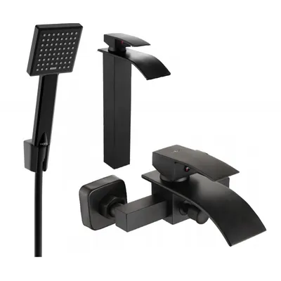 Obrázok produktu pre Mexen Aries R45 vaňová súprava, čierna - 744813R45-70