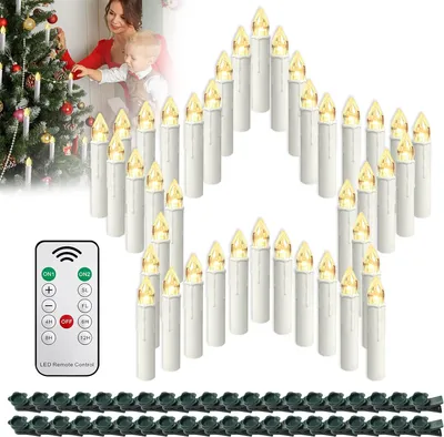 Gr4tec Bougie LED Flamme Vacillante, 3 X Bougies Sans Flamme En Cire