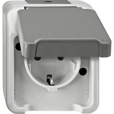 Produktbild von MERTEN SCHUKO-Steckdose - 16 A - AC 250 V - DIN 49440 - lichtgrau