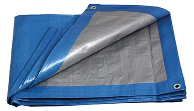 Productafbeelding van PE afdekkleed PROFI, 6x10 meter, 140g/m2, blauw-zilver, artikelnummer 25260