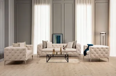 Produktbild von Hanah Home, Como - Ecru, Ohrensessel, Ecru, Polyester, 108 x 70 x 90 x  cm