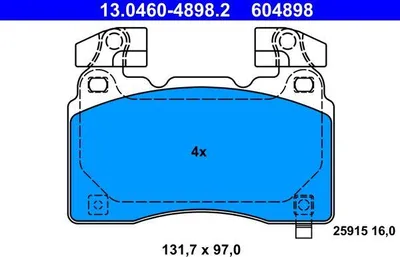 Produktbild von ATE Bremsbelagsatz, Scheibenbremse x 13.0460-4898.2
