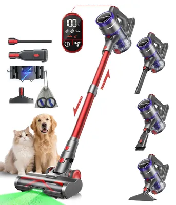 Produktbild von VACTechPro 78KPa Akku Staubsauger 650W Staubsauger Kabellos, 70Min Laufzeit, Akkustaubsauger mit 1,6-Liter-Staubbehälter, 8-Schicht-Filterung
