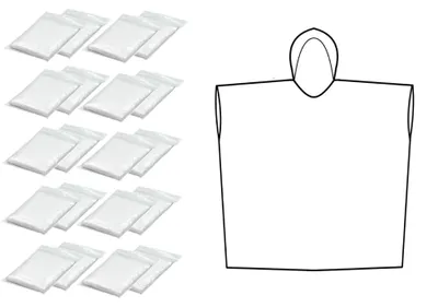 Immagine prodotto di Solidchoice - Poncho antipioggia leggero e monouso - confezione da 20 pezzi, ideale per attività all'aperto