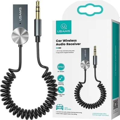 Immagine prodotto di Usams Mašininis AUX (3.5m) - Bluetooth 5.0 audio adapteris USAMS, juodas
