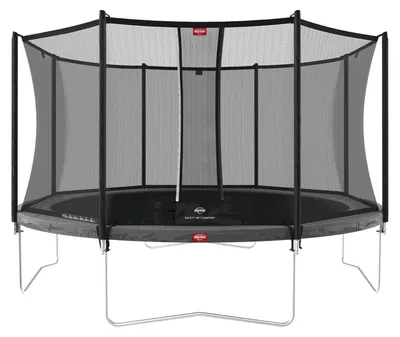 Produktbild von BERG Trampolin Favorit Regular 380 + Sicherheitsnetz Comfort Stahlrahmen Grau