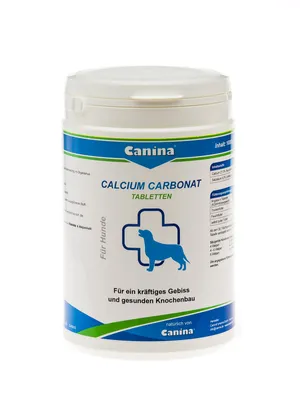 Produktbild von Canina Calcium Carbonat, Hund, Puder, Gesundheit der Knochen, Gesundheit der Muskeln, Zahnpflege, Adult, Kalzium, Topf