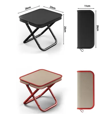 Produktbild von 2-teiliger tragbarer multifunktionaler Outdoor-Picknick-Camping-Klappstuhl