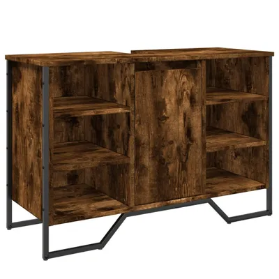 Obrázek produktu pro Koupelnová skříňka pod umyvadlo kouřový dub 91x35x60cm kompozit