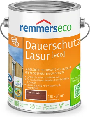 Produktbild von Remmers Öl-Dauerschutz-Lasur [eco] teak (RC-545) 2,5 l, Holzlasur aussen