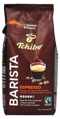Produktbild von Tchibo *Coffee beans Barista Espresso 1000g, 1 kg, Americano, Cafe crema, Kaffee Latte, Cappuccino, Kardamom-Latte, Kaffee, Espresso, Latte..., Dunkle Röstung