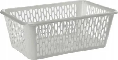 Image de Panier de rangement gris rectangulaire 26x37x15cm organisateur universel