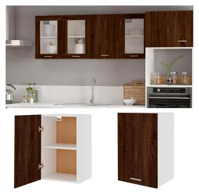Produktbild von Hängeschrank Lyon, braune Eiche, 39,5 x 31 x 60 cm, Holzwerkstoff
