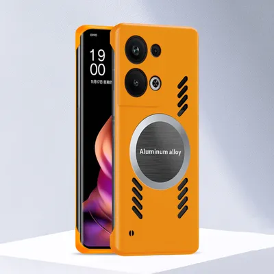 Produktbild von Oppo Reno9 Pro+ Hülle, Frameless PC Matt Kühlabdeckung Loch Wärmeableitung Schutzhülle für Oppo Reno9 Pro+ Orange