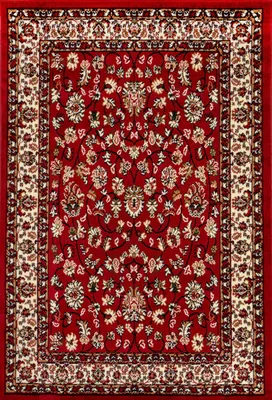 Produktbild von Orient Teppich rot beige klassisch dicht gewebt mit Ornament und Blumenmotiven, Maße:1x 60x300 / 2x 60x110