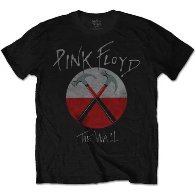Image de Pink Floyd | T-shirt officiel du groupe | The Wall Hammers Logo, Large, Black