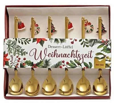 Produktbild von 6er-Set Dessert-Löffel 'Weihnachtszeit'