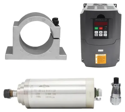 Zdjęcie produktu dla Silnik wrzeciona CNC, moc 3 kW, chłodzony wodą, zestaw 2