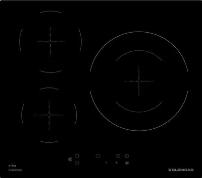 Image de Plaque de cuisson induction 60cm 3 feux 7400w - Glem Gas - GTI630ESL -