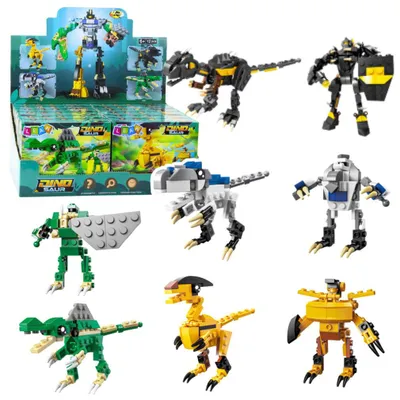 Obrázek produktu pro Dinosauří robot 2v1 stavebnice 57–70 dílků mix