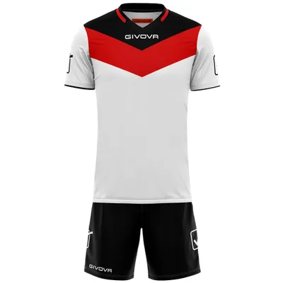 Produktbild von 3XS rot/schw (Rosso/Nero)| Givova Kit Campo Jersey Set Trikot + Shorts