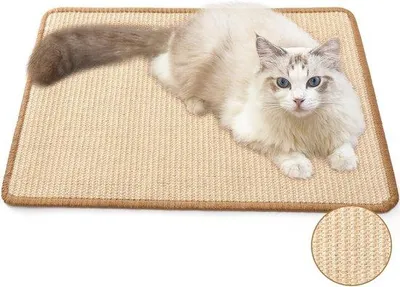 Zdjęcie produktu dla Mata do drapania dla kotów 50 x 90 cm, pozioma, w kolorze khaki