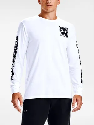 Obrázek produktu pro Tričko UNDER ARMOUR Box Logo Sketch LS White Bílá M